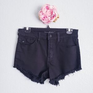 Kancan Black‎ Raw Hem Distressed Shorts